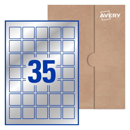 Square Labels - 35 x 35mm Square, Avery® Blank Labels 35x35-S