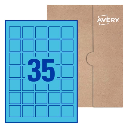Square Labels - 35 x 35mm Square, Avery® Blank Labels 35x35-S