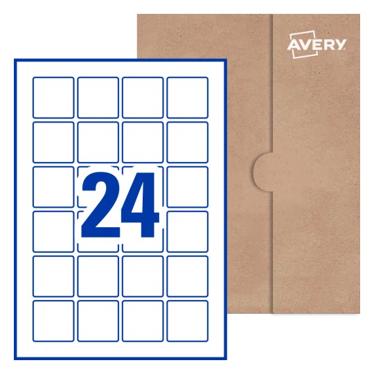 Square Labels - 40 x 40mm Square, Avery® Blank Labels 40x40-S