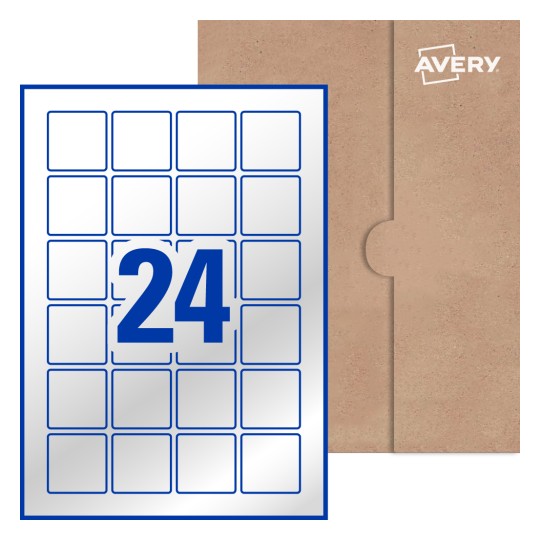 Square Labels - 40 x 40mm Square, Avery® Blank Labels 40x40-S