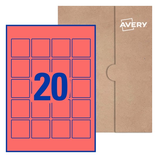 Square Labels - 45 x 45mm Square, Avery® Blank Labels 45x45-S