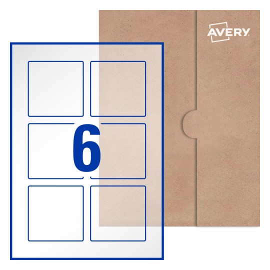 Square Labels - 75 x 75mm Square, Avery® Blank Labels 75x75-S