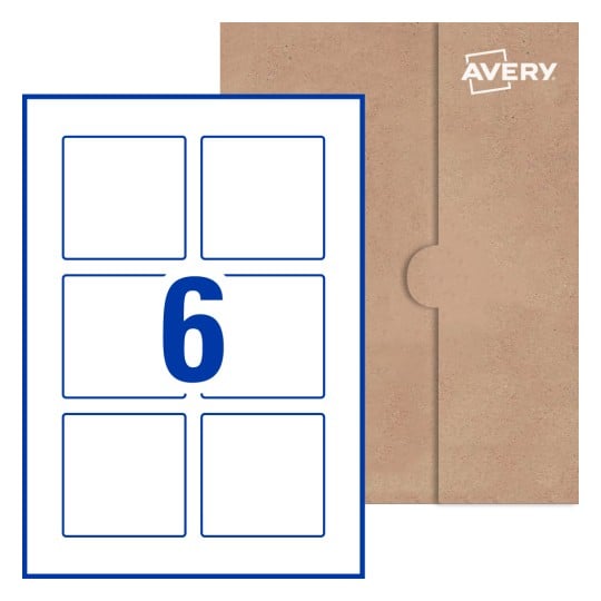 Square Labels - 75 x 75mm Square, Avery® Blank Labels 75x75-S