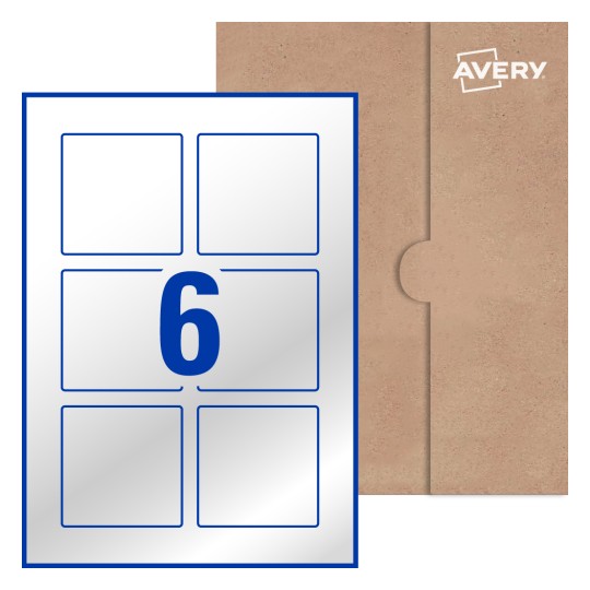 Square Labels - 75 x 75mm Square, Avery® Blank Labels 75x75-S