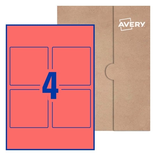 Square Labels - 90 x 90mm Square, Avery® Blank Labels 90x90-S