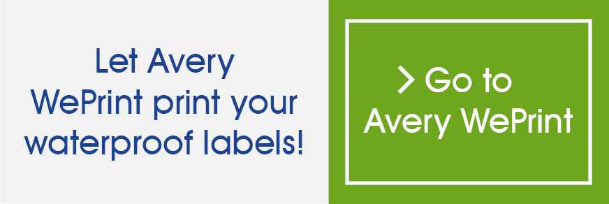 White 22856 Avery Printable Waterproof Round Labels with Sure Feed 2.5 Diameter 72 Customizable Labels 