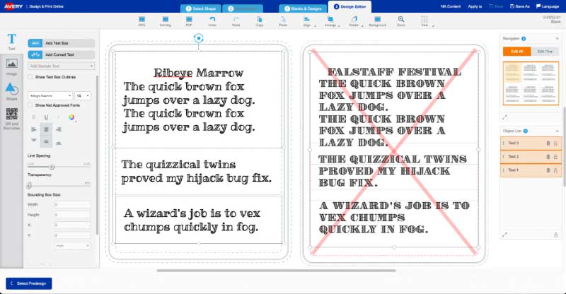 Ribeye Marrow font replacing Flastaff Festival 
