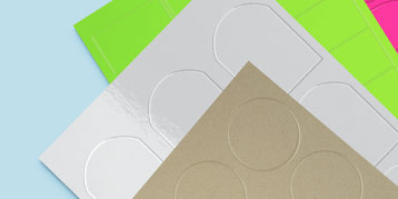 Collection Blank Label in Sheets - Kraft, White and Fluro