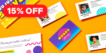 15% Off Custom Printed Cards