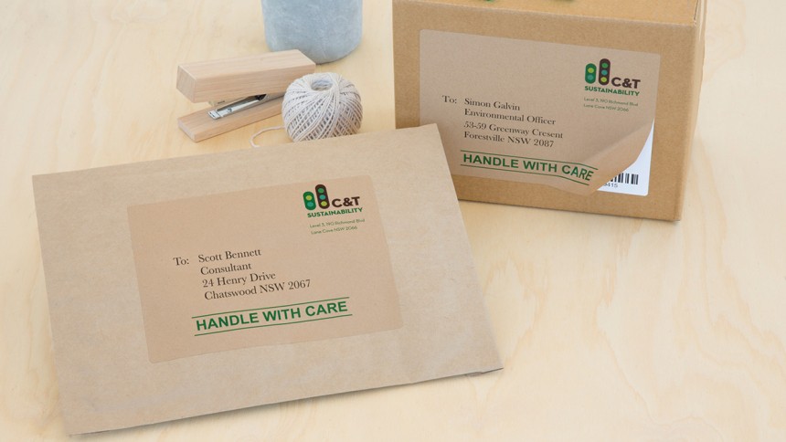 Kraft Brown & Enviro Labels | Address & Shipping | Avery Australia