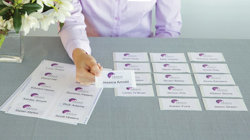 Avery Fabric Name Badges, perfect for conferencing.