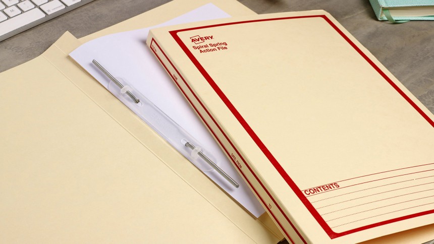 Folder with Spiral Spring Transfer