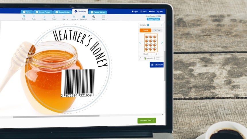 Create barcodes for free using Avery Design & Print