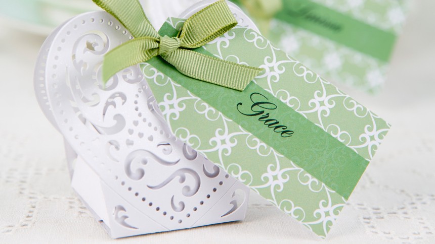 Avery Printable Tag on a celebratory bonbonnieres