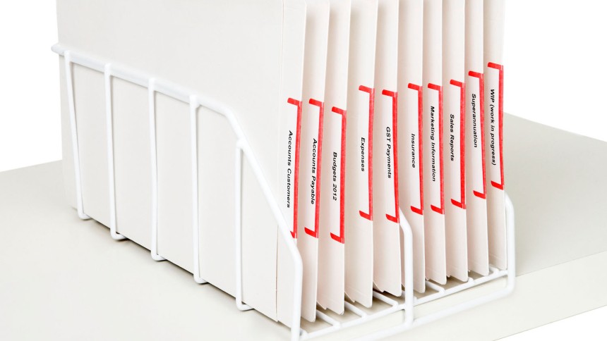 Lateral File with labels on side