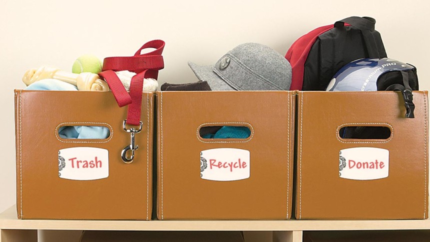 Avery Labels for Trash, Keep, Donate