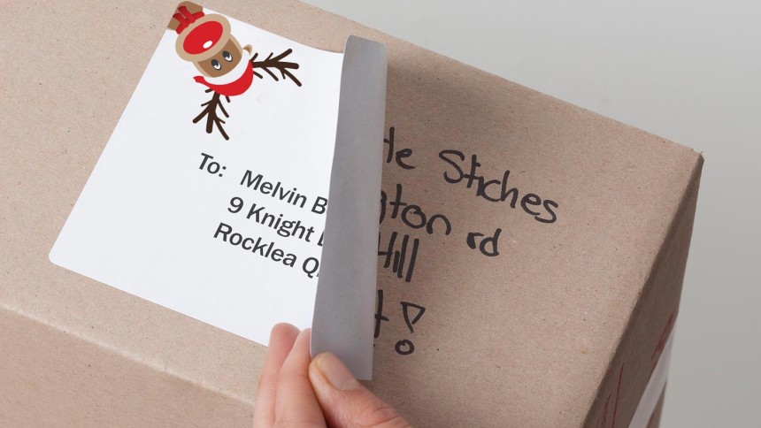 Avery Christmas TrueBlock Shipping Labels