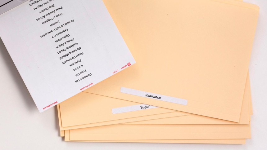 Avery File Folder Label
