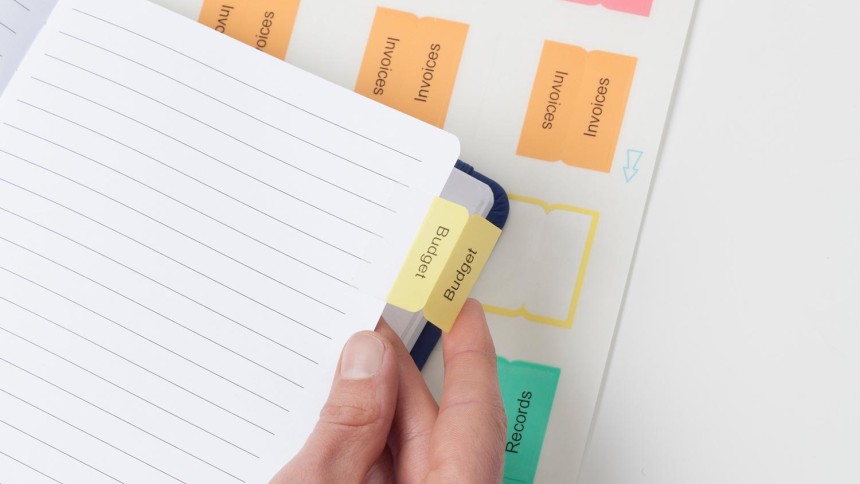 Avery printable tabs on notebook