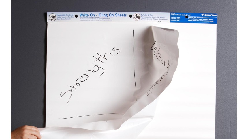 Hand pulling large Cling Sheets