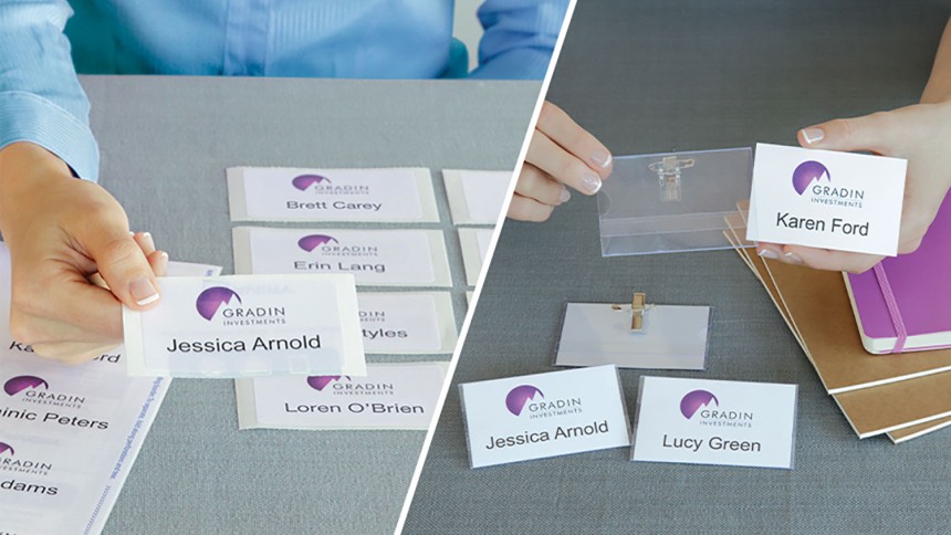 Avery Print and Divide compared to card name badge labels