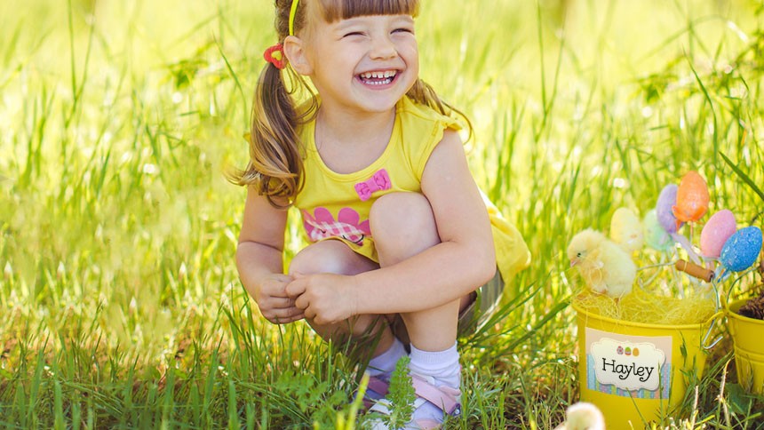 Girl with Easter Basket