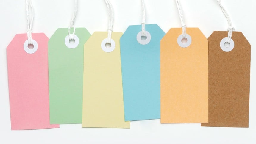 Avery Coloured Tags