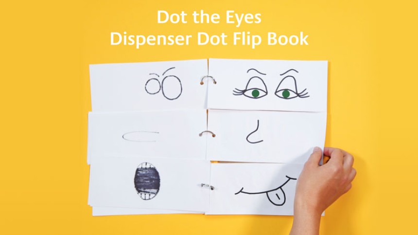 Dot the Eyes Dispenser Dot Flip Book