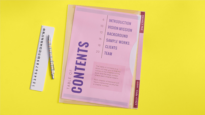 Dividers & Presentation