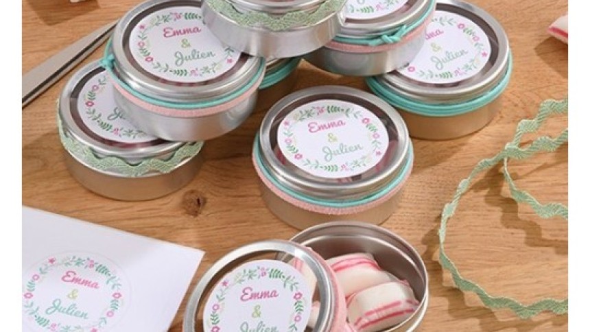 Round Labels for Candy Box