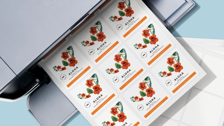 Square Candle labels getting printed on a home printer