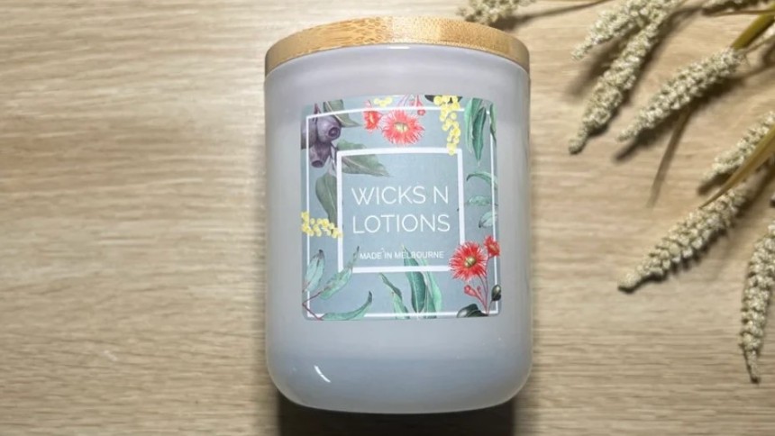 Custom Printed Label for Mothers Day Candle Gift
