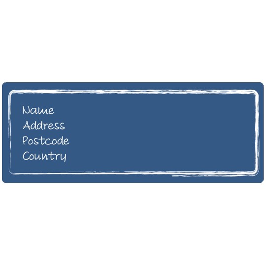 Blue Brush - Address Labels Design