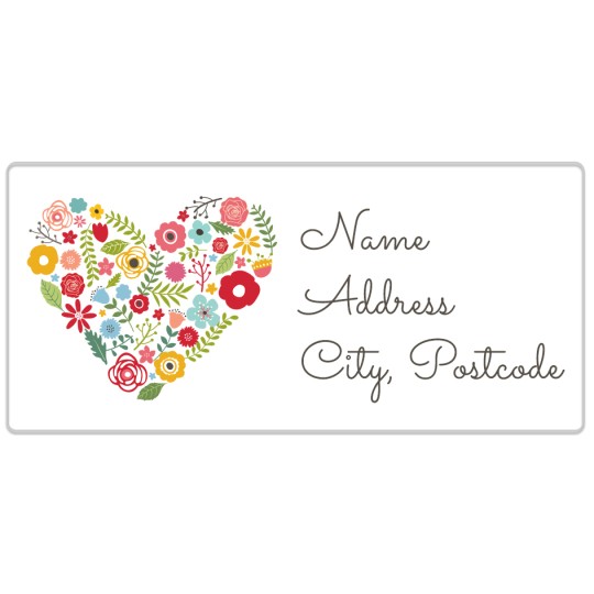 Heart of Flowers - Address Labels Design