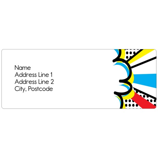 Super Hero Stars - Address Labels Design
