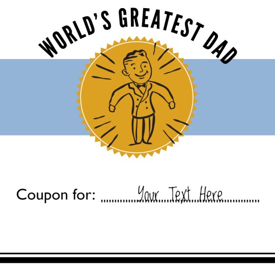 Avery Coupon Template designs for Father's Day