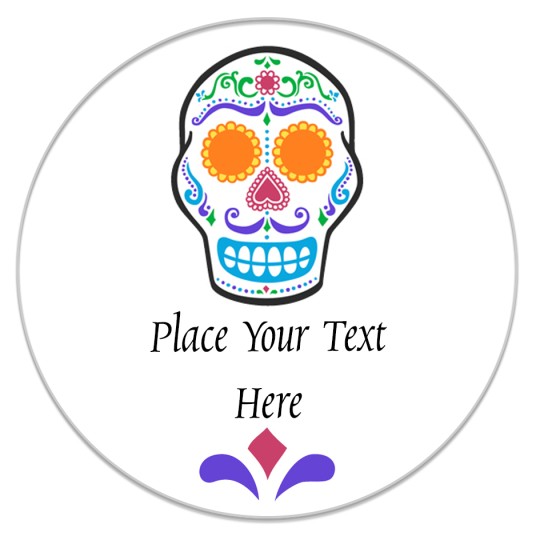 Avery Day of the Dead Halloween Template Design