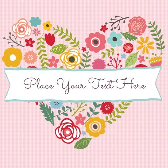 Avery Heart Template design for Mother's Day