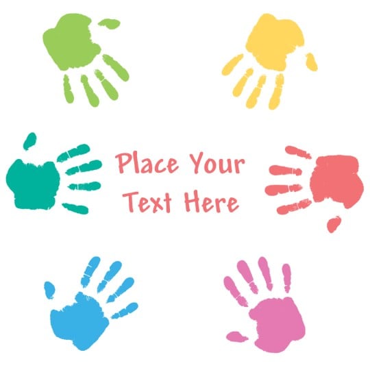 Avery Hand Print Template design for Mother's Day
