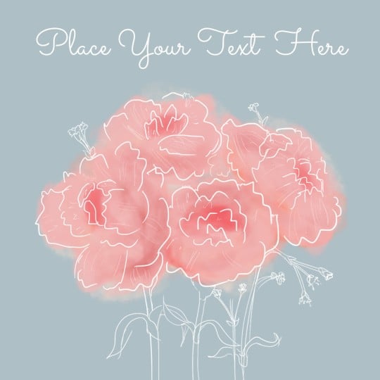 Avery Bouquet Template design for Mother's Day