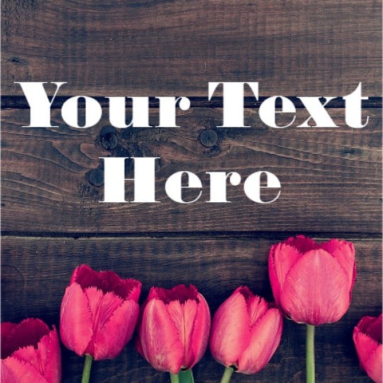 Avery Tulip template design for Mother's Day