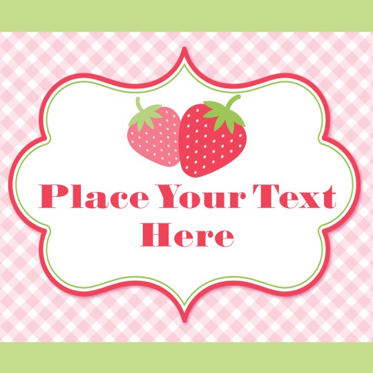 Avery Strawberry Template design
