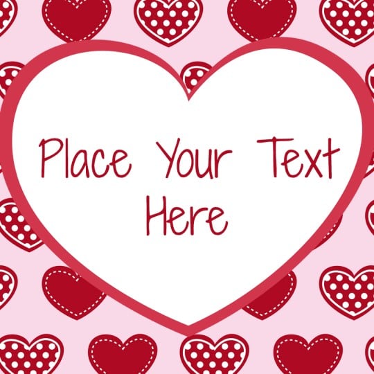 Avery cute hearts Valentines Template Design
