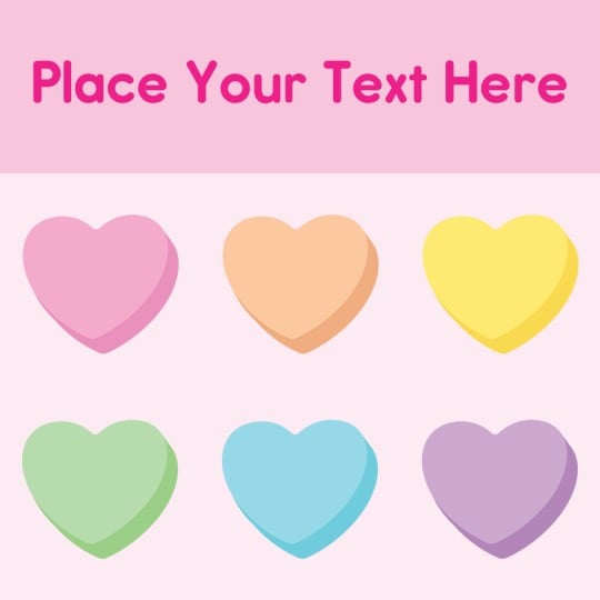 Avery Love Hearts Valentines Template Design
