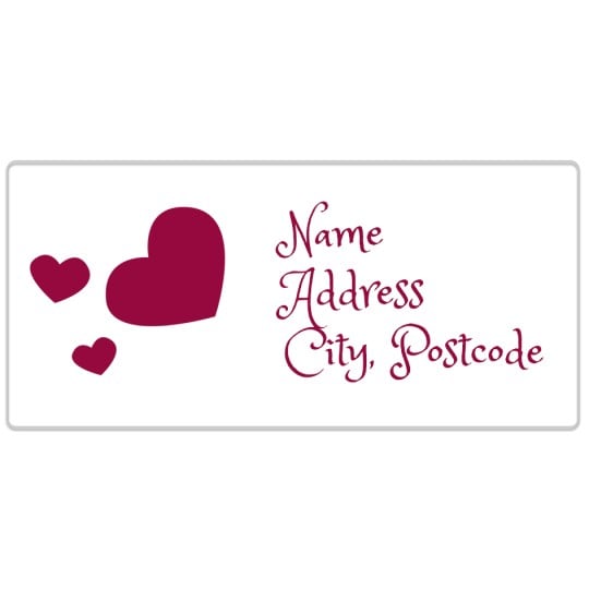 Avery Princess Hearts Valentines Template Design