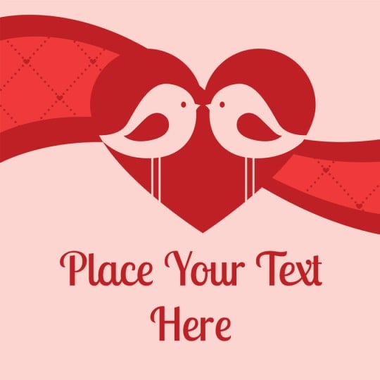 Avery Love Birds Valentines Template Design