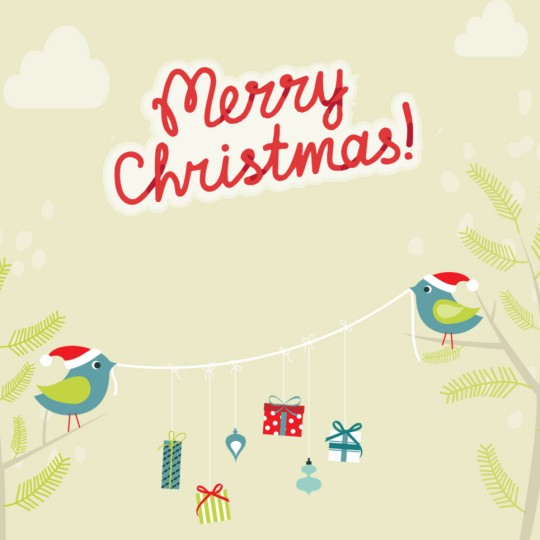 Christmas Bird template design for christmas