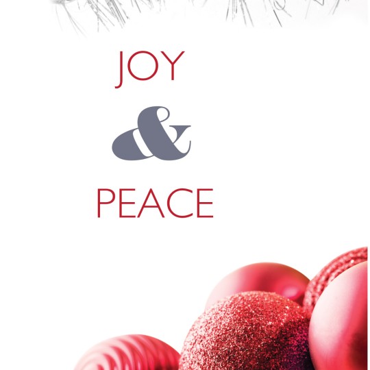 Joy Peace template design for Christmas