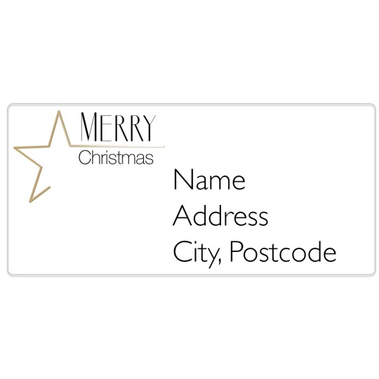 Christmas Star Avery Template designs for Christmas