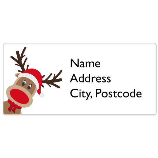 Christmas Funny Rudolph - Address Labels Design